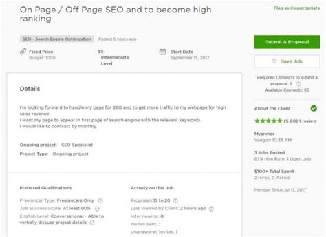 SEO from Upwork .
